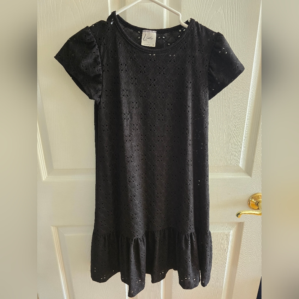 Black Eyelet Women's Top